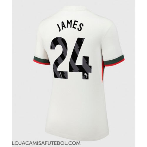 Camisa de Futebol Chelsea Reece James #24 Equipamento Secundário Mulheres 2025-26 Manga Curta